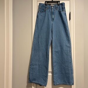 Levi's Rib Cage Wide Leg Blue Flare Jeans